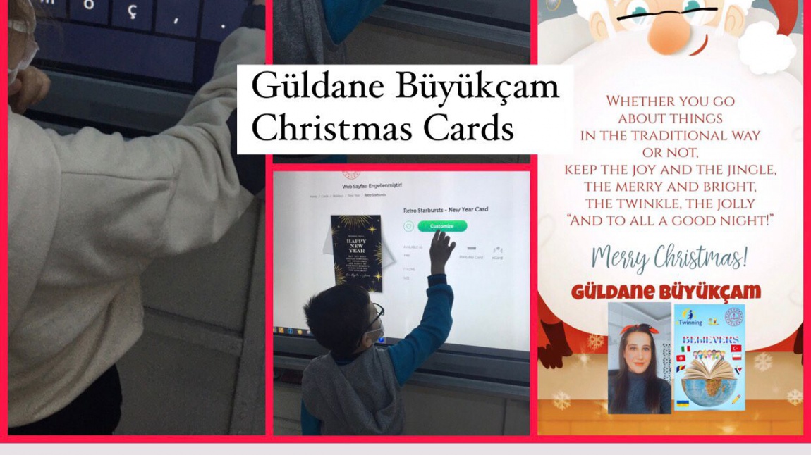 İngilizce Öğretmenimiz Güldane Büyükçam Online Kart hazırlama sitesini kullanarak Believers projesi için öğrencilerle birlikte kartlar hazırladılar